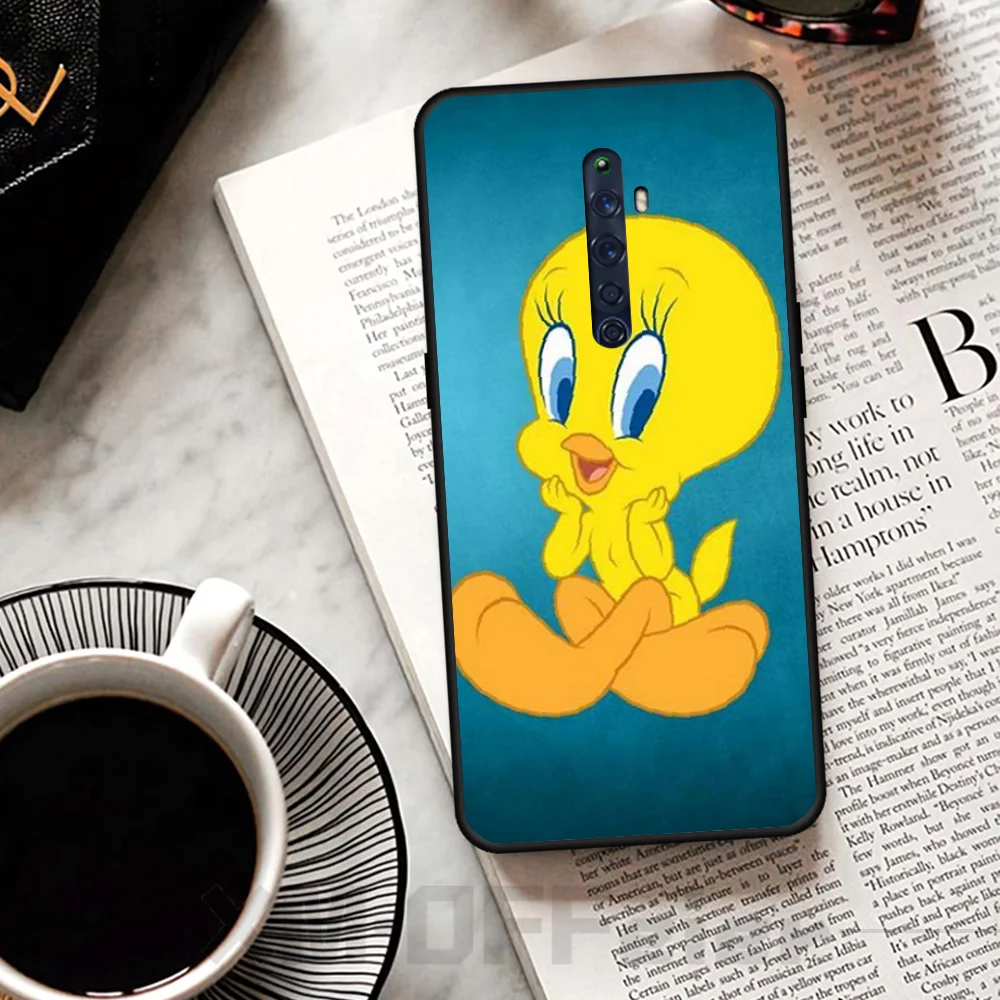 Мягкий черный чехол для телефона BaweiTE Cute Tweety Bird OPPO RENO 2Z R15pro R17pro Realme 2 2pro 3 3pro 5 5pro C2 |