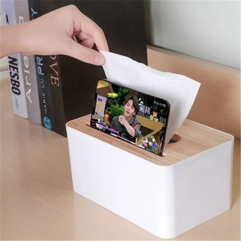 Деревянный Пластиковый тканевый ящик из твердой древесины для домашней кухни