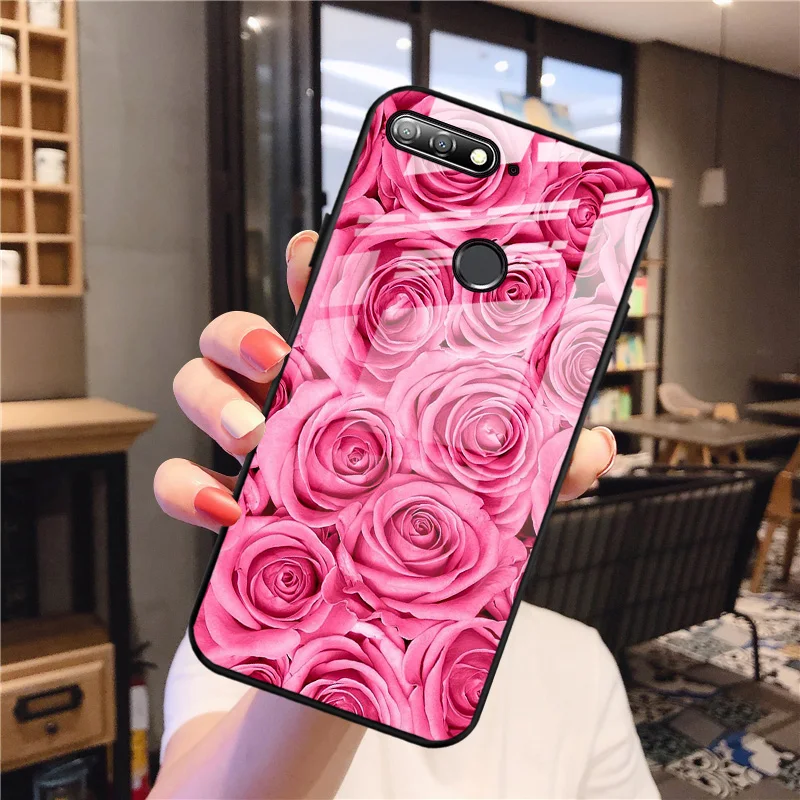 

Tempered Glass Case For Huawei Honor 7C 7A Pro Case Hard PC Glass Back Cover on Honor 7C 7A AUM-L41 DUA-L22 7 A C Silicon Bumper