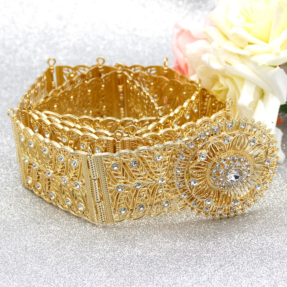 SUNSPICE MS марокканский Кристальный металлический Свадебный поясной ремень для