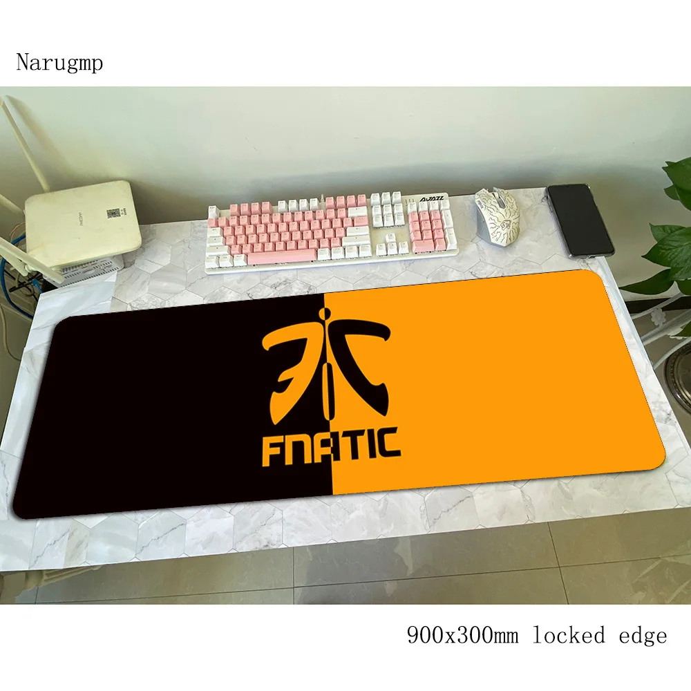 Игровой коврик fnatic 80x30 см для мышки: большой геймерский мат с HD-печатью для компьютерного стола, клавиатуры и мыши. Самый дешевый и большой коврик для игр.