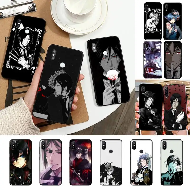 

Anime Black Butler Cat Phone Case For Redmi Note 7 5 8A Note8pro 9Pro 8T Coque for note6pro Capa