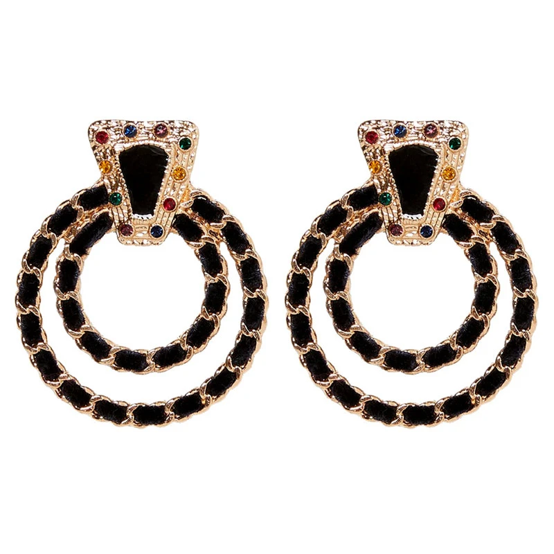 Женские круглые серьги подвески эффектные висячие 2019 женские винтажные