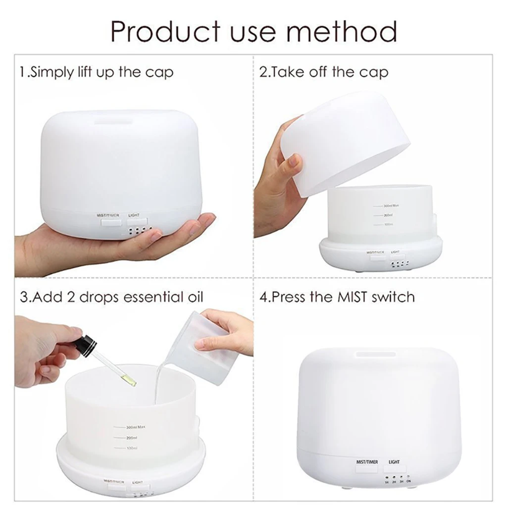 

Aroma Oil Air Diffuser Ultrasonic Aromatherapy Humidifier Home Relax New EU Plug