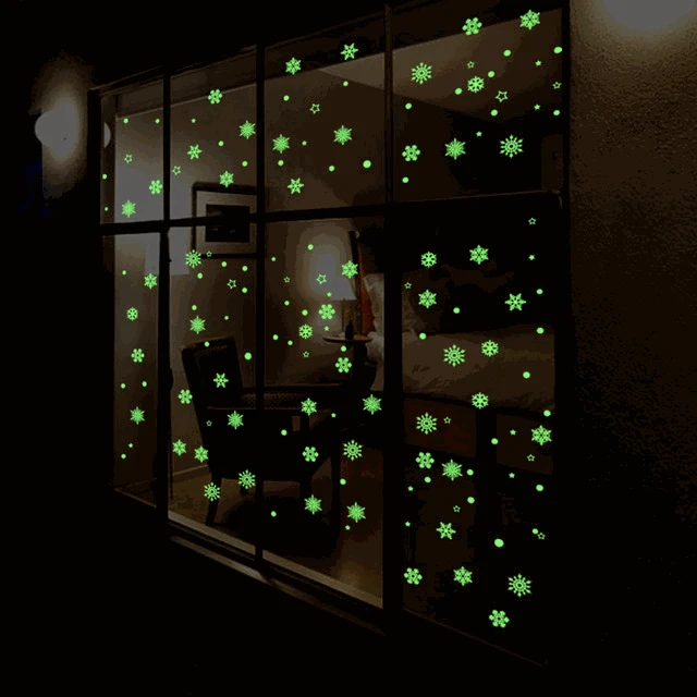 3D Снежинка Для Хранения Энергии Флуоресцентный светится в темноте светящиеся на