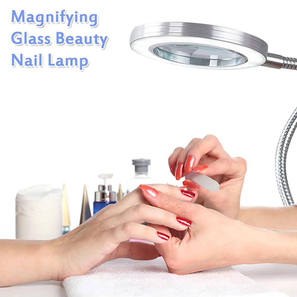 

LED Clip Embroidered Lamp Reading Light Lamp Eye Protection Desk Lamp USB Rechargeable Bed Lamp Book Light Tattoo Lamp For