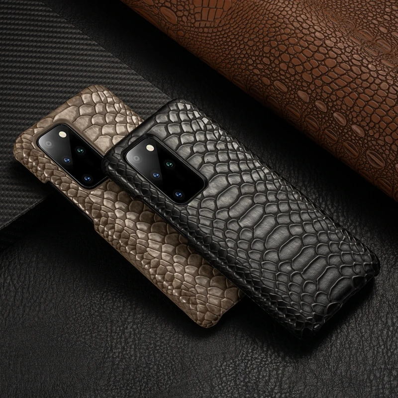 S20 Ultra Snake Case for Samsung Galaxy Luxury PU Leather Plus Back Cover Protection Funda | Мобильные телефоны и