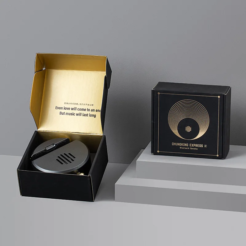 Новый ретро-маленький стереопортативный беспроводной сабвуфер Bluetooth-динамик с мобильным телефоном Creative Mini Business.