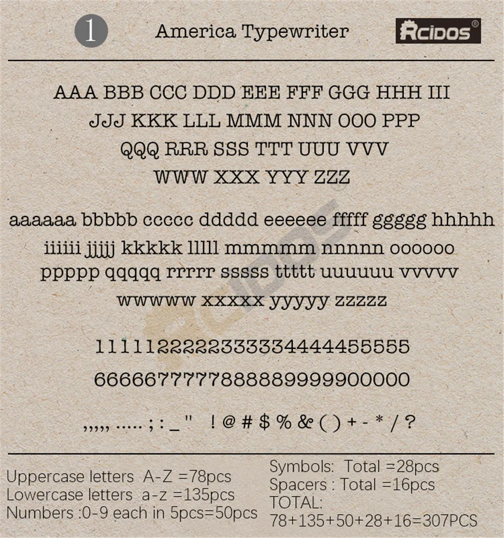 Letras estampadas de l&aacute;mina de lat&oacute;n, unids/set 23,5, precio solo para Letras, caja de compra extra, 307mm de espesor-3