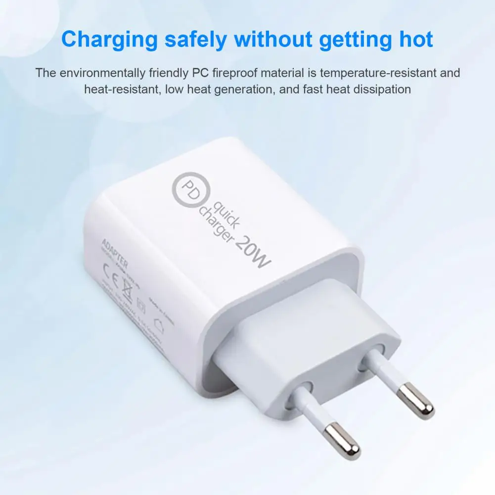 Отличный зарядное устройство для телефона Excellent PD20W с разъемом Type-C, быстрая зарядка, множественная защита цепи, подключение Plug and Play для автомобиля.