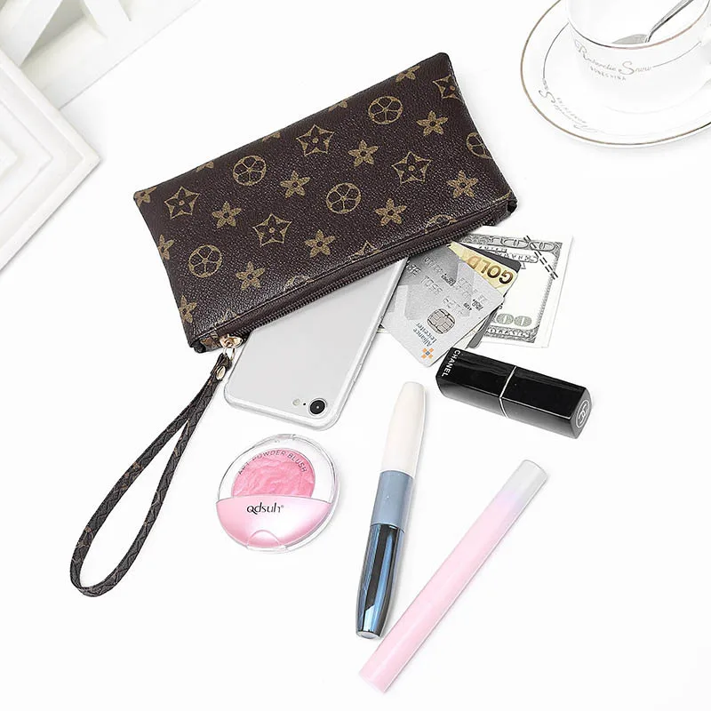 Маленький кошелек для ключей на молнии горизонтальный квадратный женский с