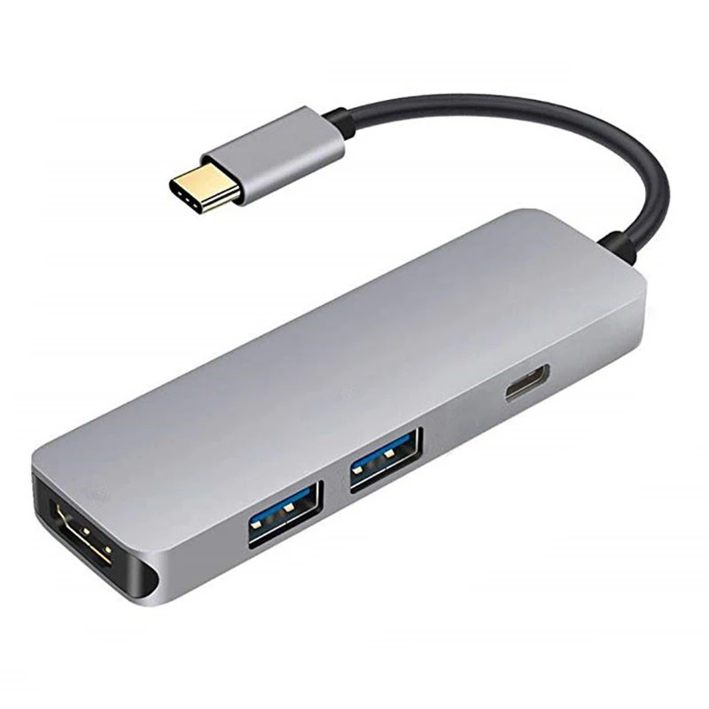 USBC к HDMI 4K 30HZ 2 USB 3 0 type C PD Быстрая зарядка Huib для Macbook Pro Thunderbolt Alumunium Расширение