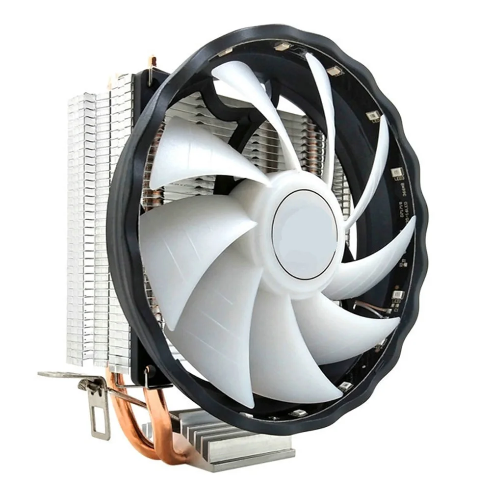 Прочный 12 в RGB вентилятор Led CPU кулер 3 Pin 2 тепловые трубки Настольный компьютер