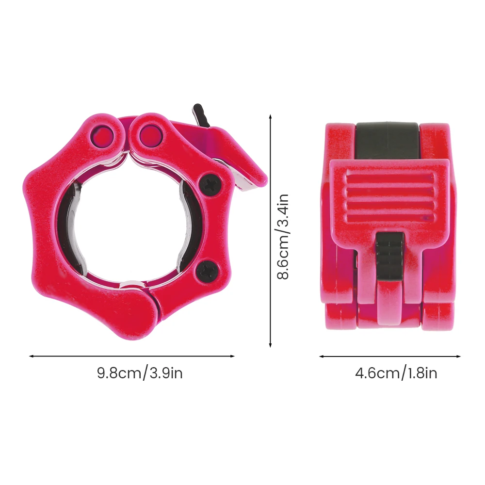 

1pair 50mm Spinlock Collars Barbell Collar Lock Dumbell Clips Clamp Weight lifting Bar Gym Dumbbell Fitness Body Building