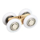 Медный четырехколесный подвесной ролик для душевой кабины, 1 шт., для стеклянной раздвижной двери ванной, водонепроницаемый подшипник для крана, двери туалета