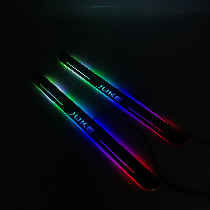 

Dedicated for 01-19 Nissan Juke Acrylic mobile LED welcome scooter wear plate door frame path light LED door sill Car accessorie