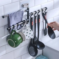 punchfree kitchen hook rack wall towel shelf mounted tool holder adjustable kitchen hanging for kitchenware utensil storage rack