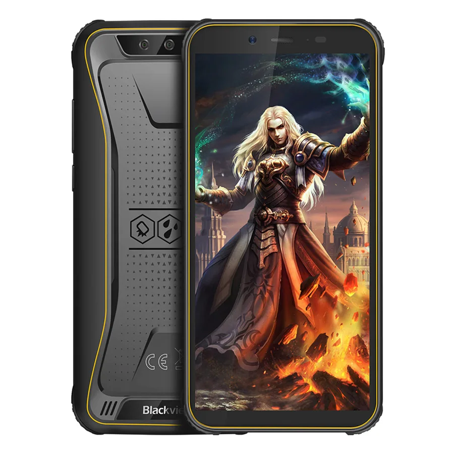 Yellow Blackview BV5500 Pro 5," IP68 водонепроницаемый прочный внешний смартфон 3 ГБ+ 16 ГБ Android 8,1 4400 мАч Dual SIM 18:9 мобильный телефон - Цвет: Yellow