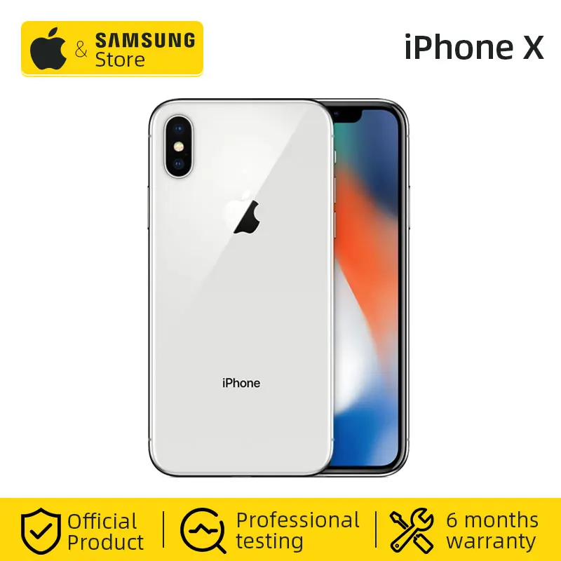 Unlocke Apple iPhone X Face ID 64 Гб/256 ГБ шестиядерный iOS A11 5,8 дюймов 12 МП Двойная Задняя камера 4G LTE NFC(используется 99% новинка