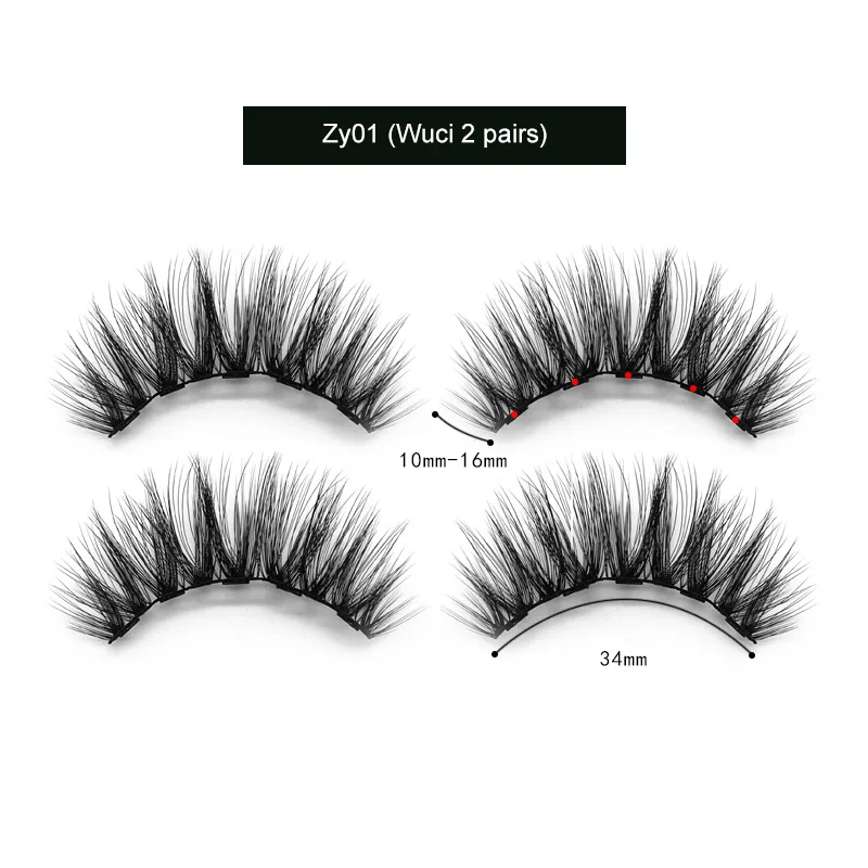 

3D Mink Magnetic Eyelashes With 5 Magnets Waterproof Long Lasting Magnetic Eyeliner Natural Thick Eyelash Extension Makeup TSLM2