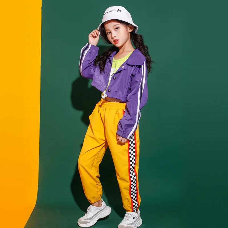 Новинка 2020 Детская Одежда для танцев куртка в пупок девочек Джазовый