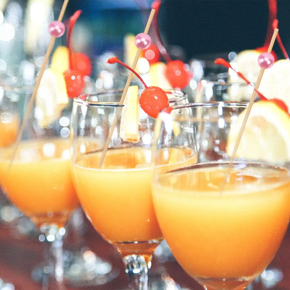 100 шт. жемчужные бамбуковые коктейльные палочки деревянные зубочистки