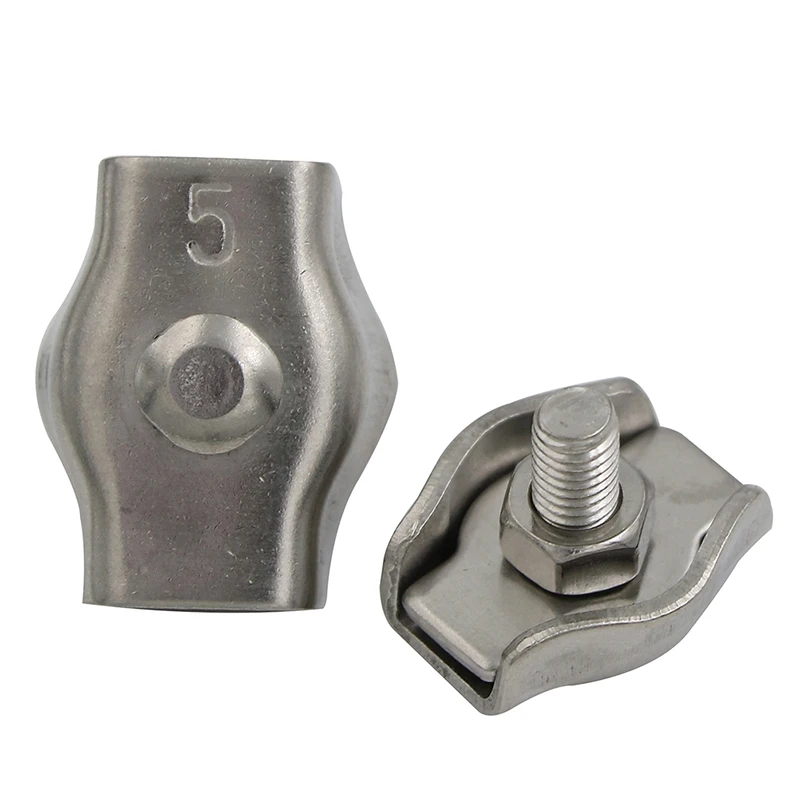 2 шт. M2 M3 M4 M5 зажим 304 из нержавеющей стали трос простой захват кабельные зажимы