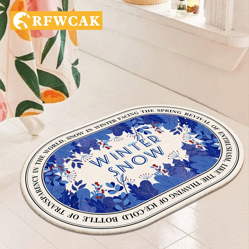 

Modern And Simple Imitation Cashmere Bathroom Absorbent Carpet Living Room Bedroom Bedside Non-slip Mats Home Decoration Tatami