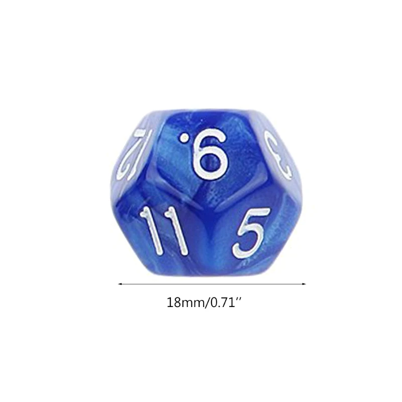 

10pcs 12 Sided Dice D12 Polyhedral Dice Family Party RPG Board Game Accessories K3NC