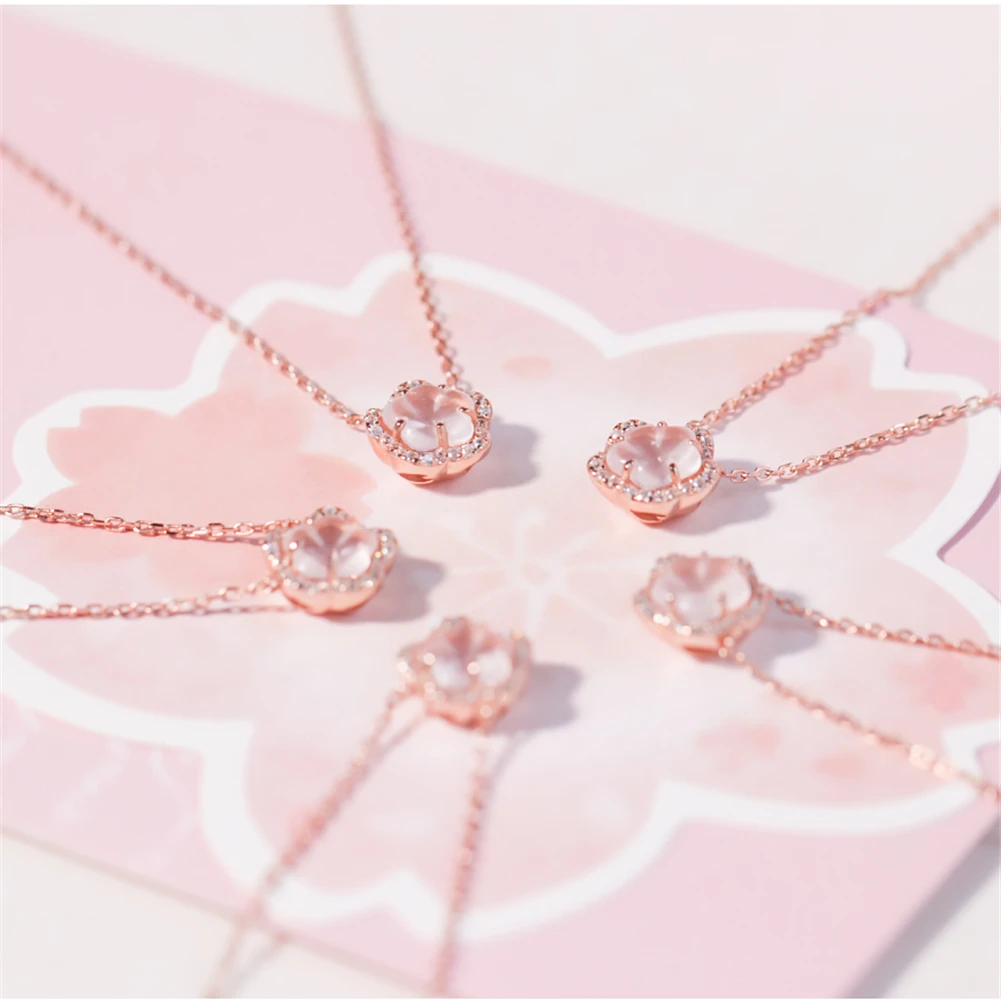Comprar Collar De Plata De Ley 925 Chapado En Oro Rosa Para Mujer, Joyería Japonesa, ALTB-1281