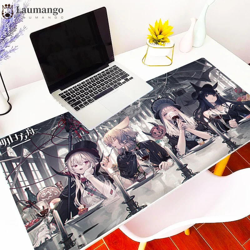 

Arknights Mouse pad gamer Large 900X400mm Office mini pc Keyboard Anime Desk speed Tablet mat kawaii gaming accessories mousepad