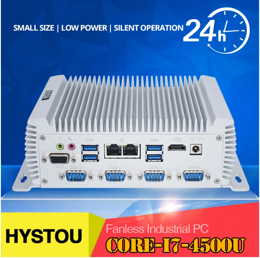 

HYSTOU Newest Modle Intel Dual Core Mini PC NUC i7 4500U i5 4200u Linux Industrial Computer COM HDMI VGA Thin Client
