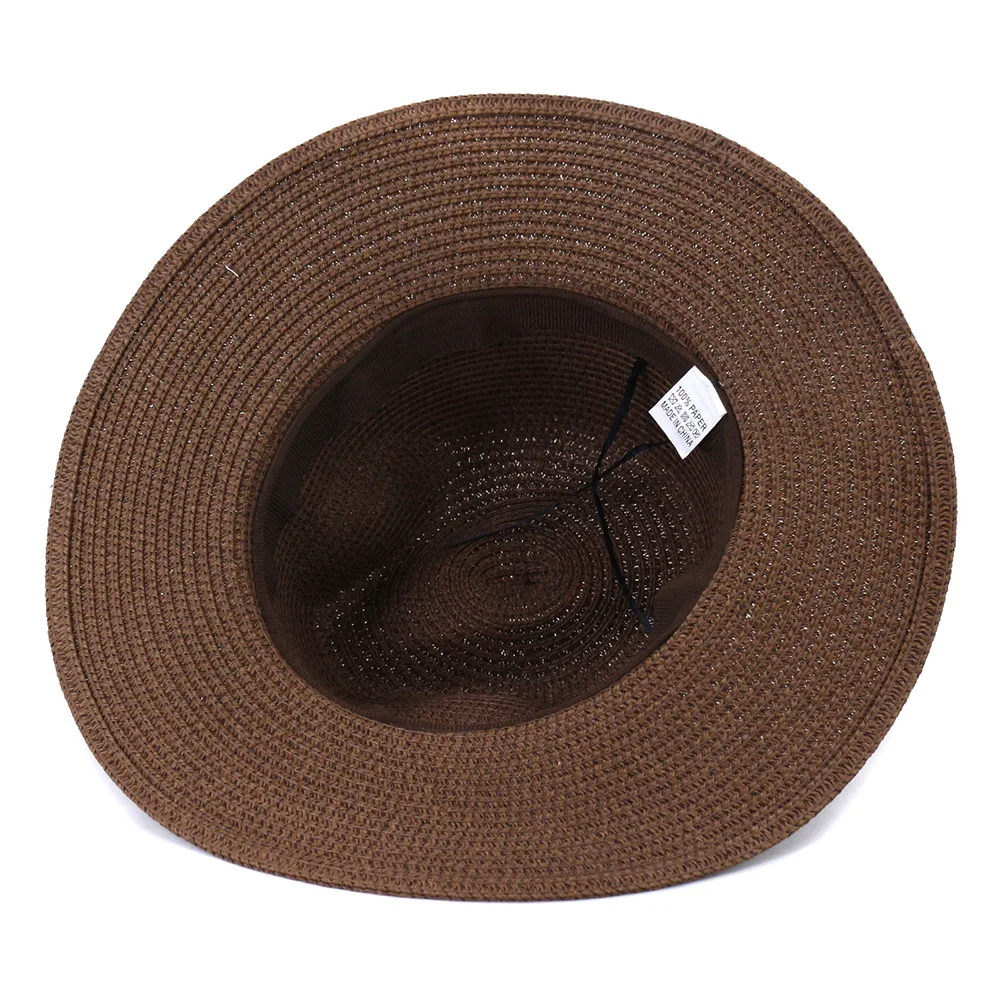 

ZLD Beach hat new outdoor beach sun shade fashion jazz hat straw hat cowboy hat womens hats Unisex Four Seasons Sun protection