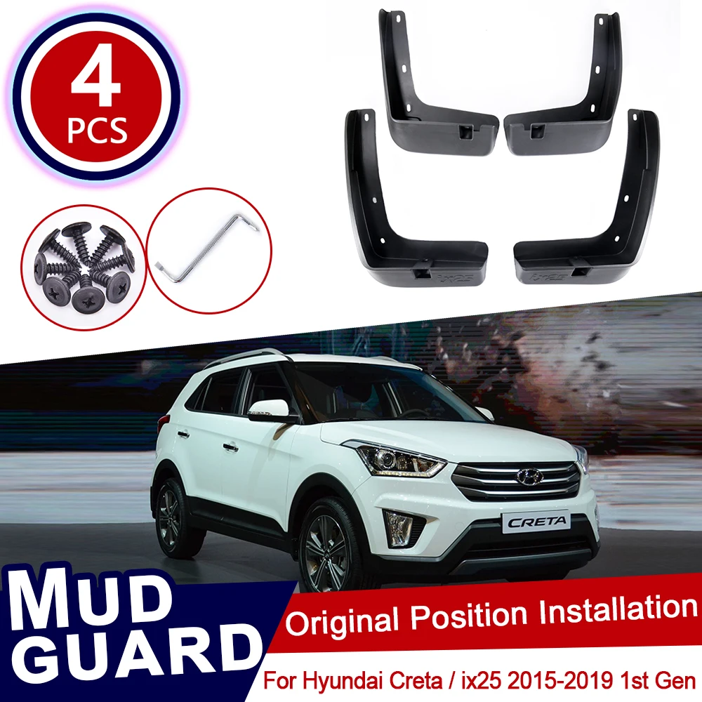 

for Hyundai Creta ix25 2015 2016 2017 2018 2019 Car Mud Flaps Front Rear Mudguard Splash Guards Fender Mudflaps Auto Accessories