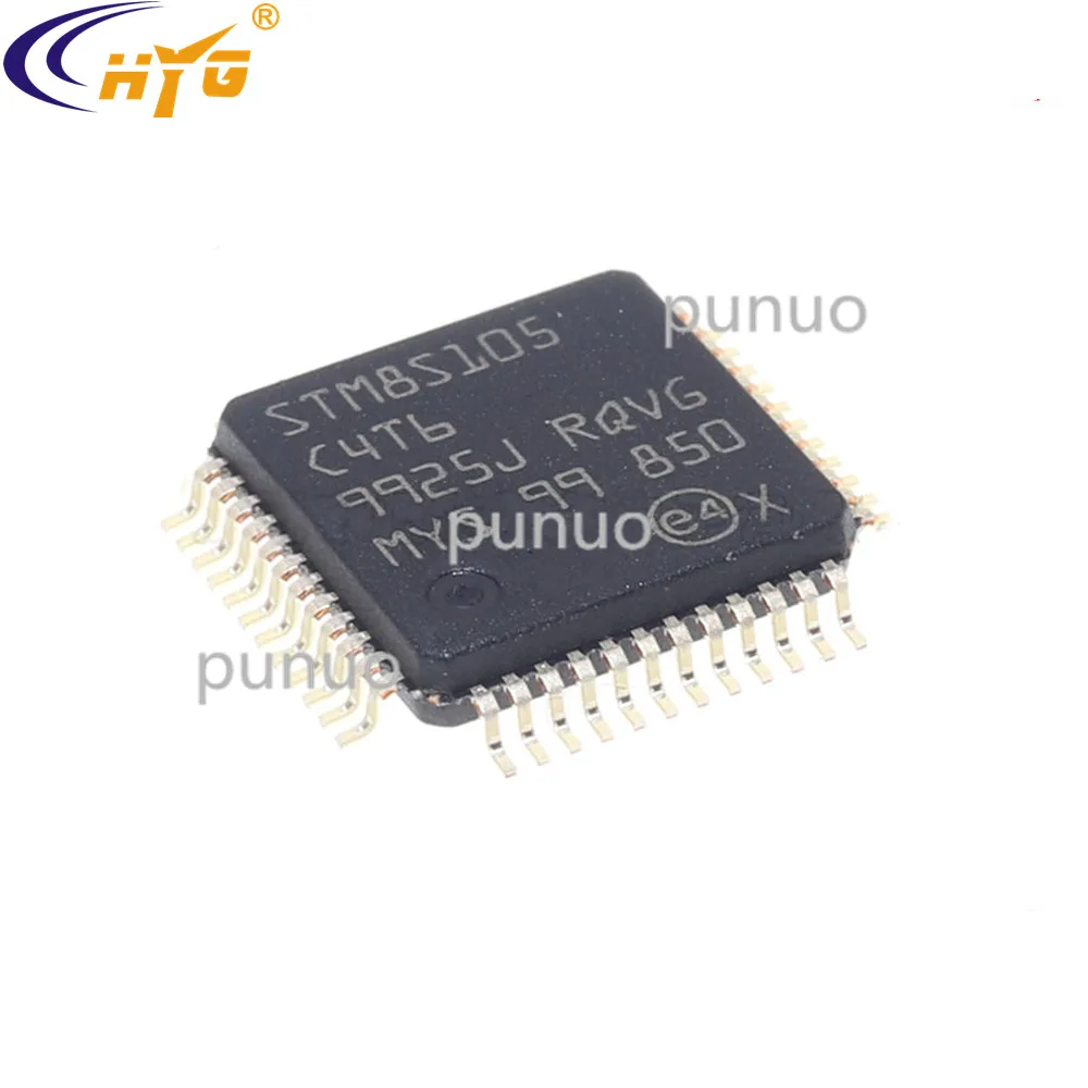 Оригинальная аутентичная Инкапсуляция STM8S105C4T6 QFP48 8b MCU 10b ADC 32Kb Flash 2 95-5 5 В таймеры