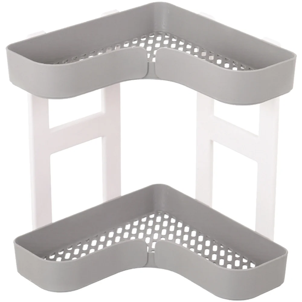 

Household storage rack kitchen double plastic seasoning rack bathroom floor performance finishing rack WF9151058