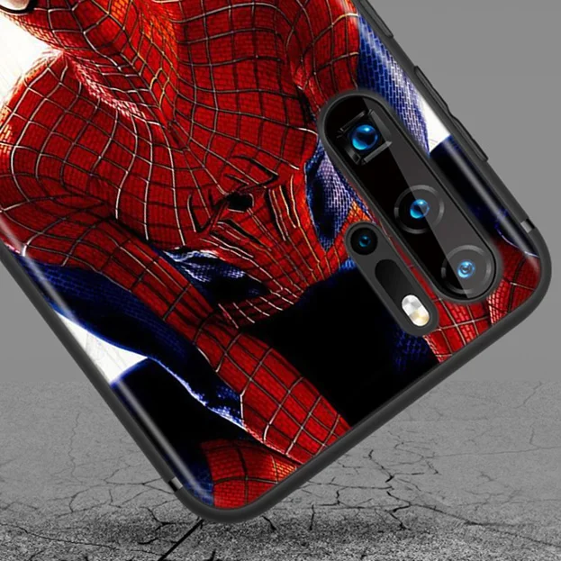 

Marvel Avengers Super Hero Spider-Man For Huawei P50 P40 P30 P20 P10 P9 P8 Lite E Mini Pro Plus 5G TPU Silicone Black Phone Case