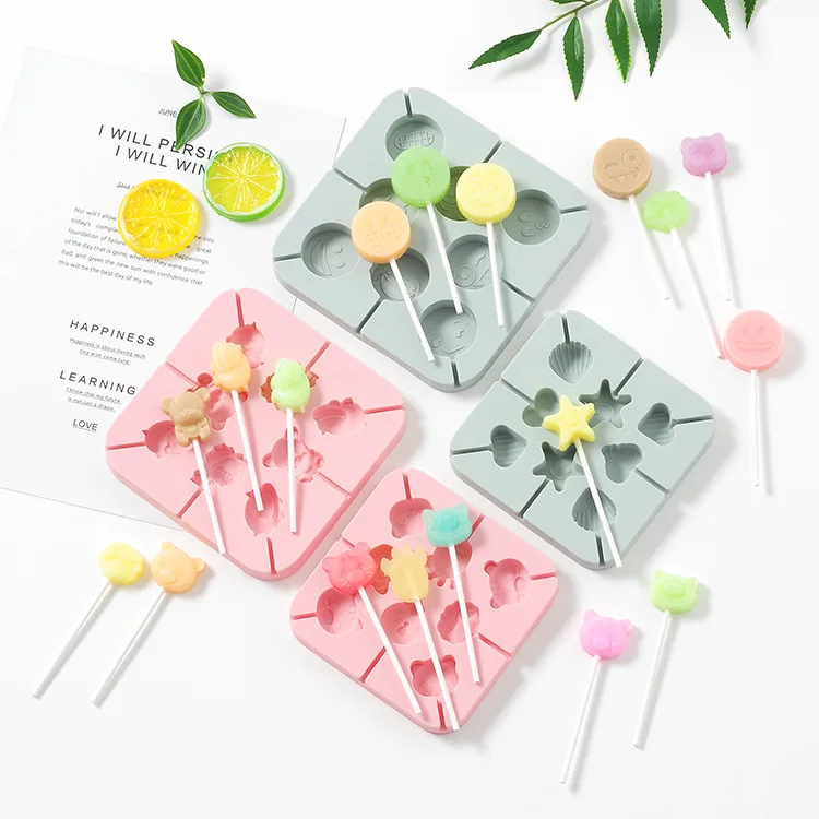 

Lollipop mould Candy set Baking silicone mold DIY chocolate cartoon shape candy mould silicone mold