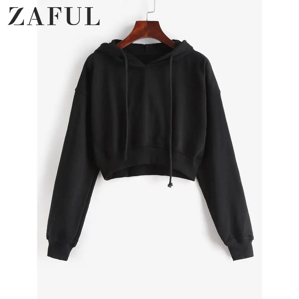 Женская укороченная Толстовка на завязках с длинным рукавом | одежда