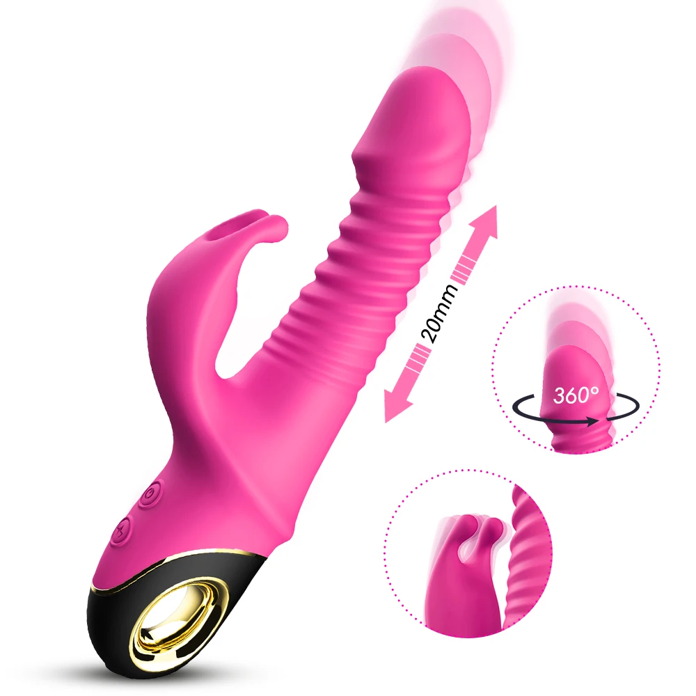 Telescopic dildo g spot thrusting dildo vibrator Female masturbation For vagina goods adulthood sextoyse Rabbit For the clitoris