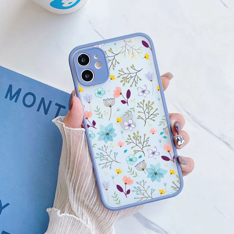 flower matte pc case for oppo reno 5 lite find x3 painted phone cover for realme 8 pro xt 7 pro c3 6 x2 x3 x7 c11 3 4 funda capa free global shipping