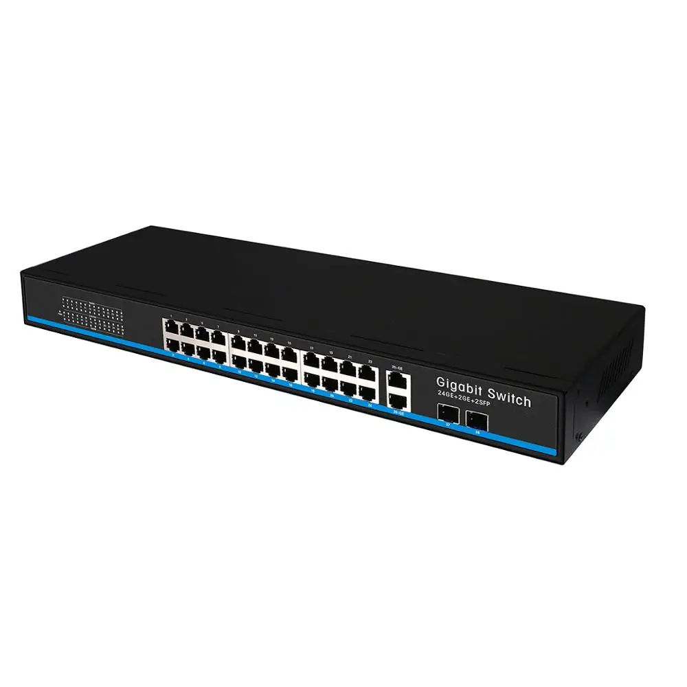 Гигабитный коммутатор 24GE + 2SFP 2GE (не комбинированный) с 24 портами 24*10/100 Мбит/с