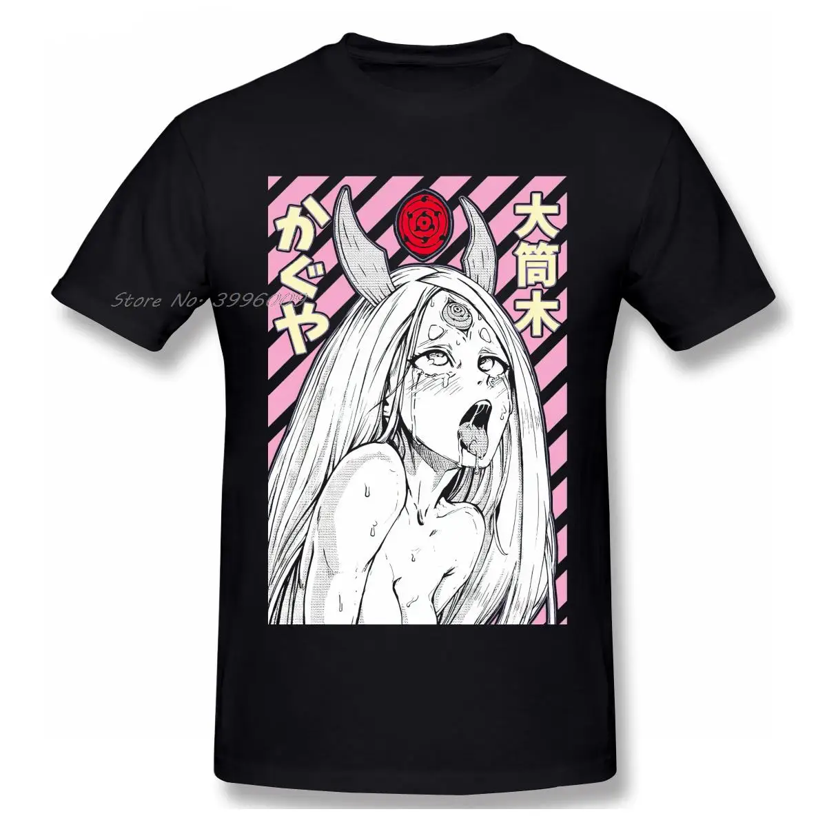 Kaguya Otsutsuki Ahegao Echi футболка оверсайз хлопковые футболки с коротким рукавом Уличная