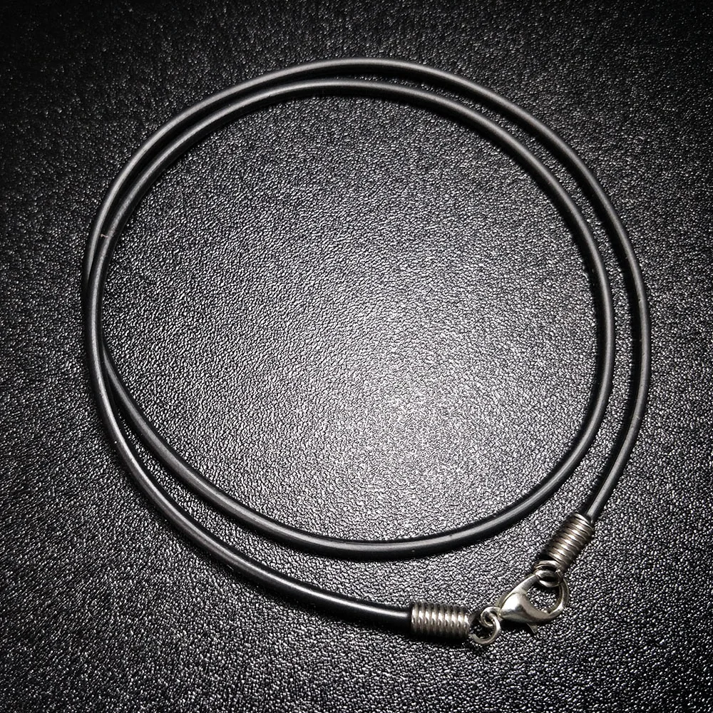 Шнур из черного ожерелье кожаной цепи для женщин и мужчин гладкий Эластичный