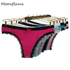 87415 женские трусики Moonflame 5 шт.лот G String Сексуальное хлопковое кружевное нижнее белье M L XL женские стринги