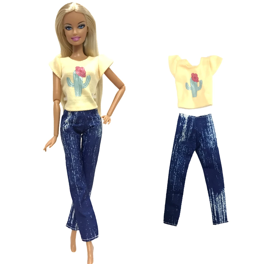 1 комплект одежды для куклы NK повседневная одежда рубашка милая блузка