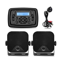 waterproof marine radio bluetooth stereo audio am fm boat receiver car mp3 player4inch marine speakerextension usb audio cable