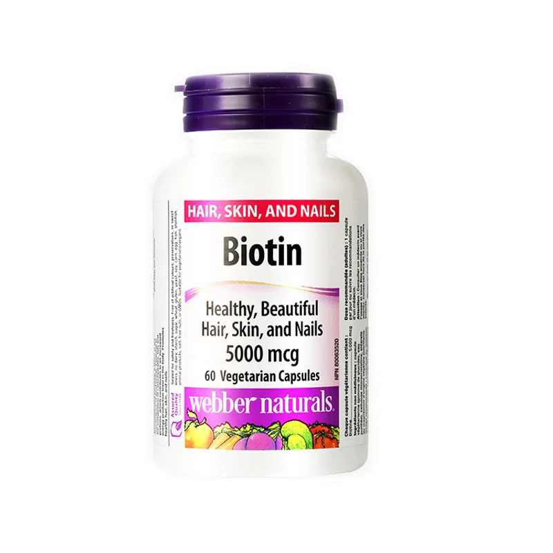 WebberNaturals biotin 60 capsules/bottle free shipping