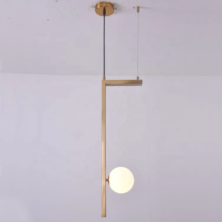 American Rustic New Design Simple Copper Iron White Glass Ball Pendant Lamp For Loft Room hanging lamp | Лампы и освещение
