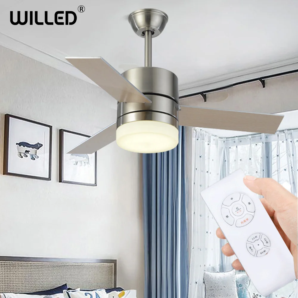 Американский простой потолочный вентилятор современная лампа в скандинавском